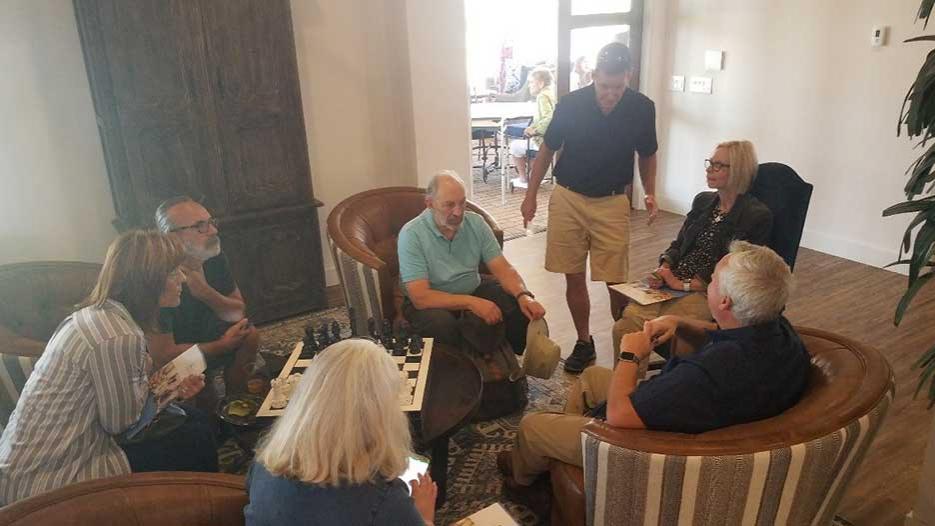 Community Director Rex Matthews Speaks to the Crowd